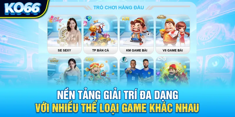 Nền tảng giải trí đa dạng với nhiều thể loại game khác nhau